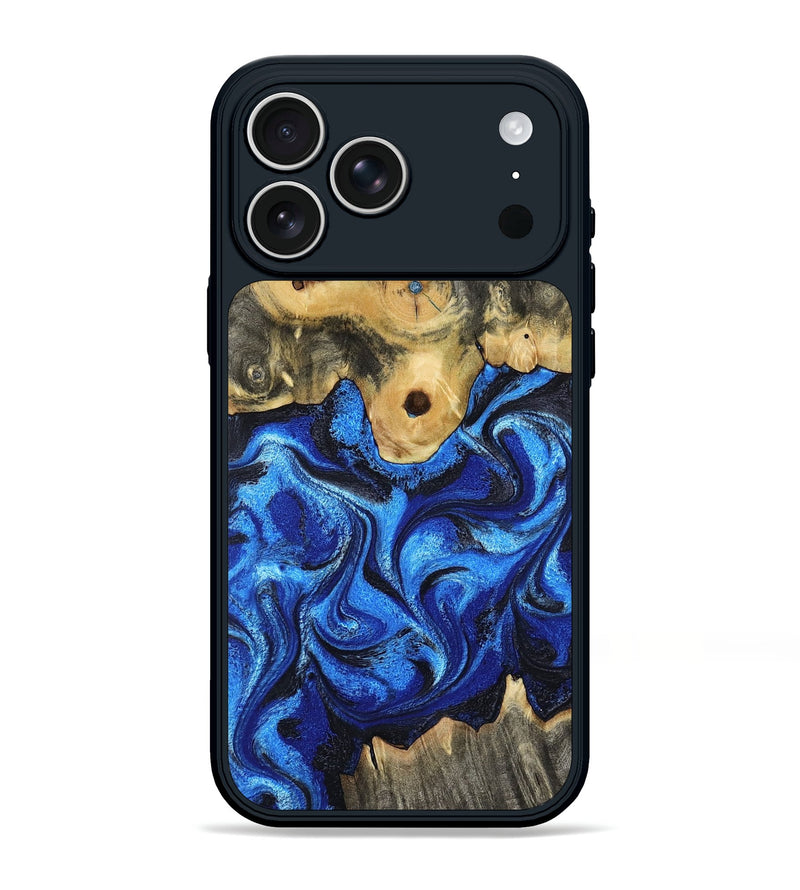 iPhone 17 Pro Max Wood Phone Case - Solana (Blue, 802340)