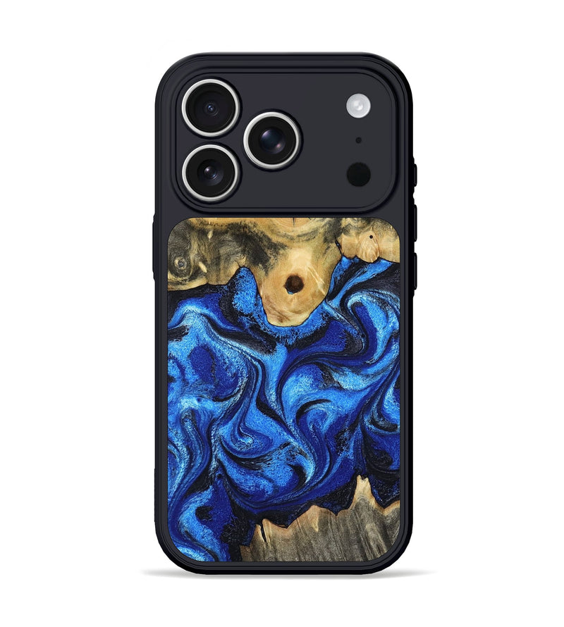 iPhone 17 Pro Wood Phone Case - Solana (Blue, 802340)