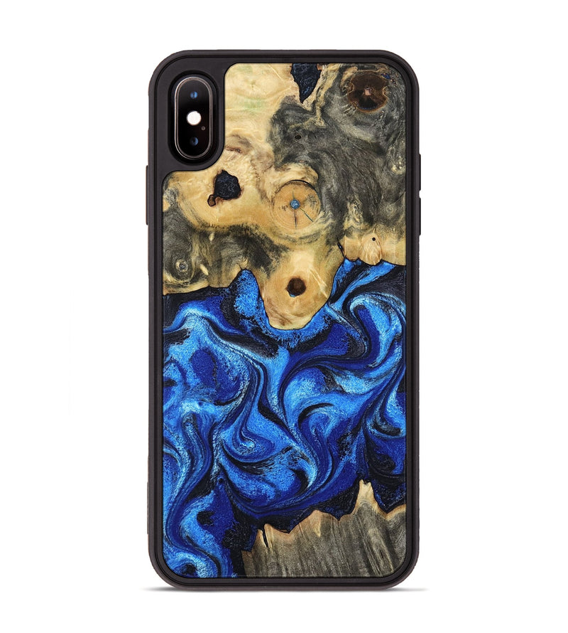 iPhone Xs Max Wood Phone Case - Solana (Blue, 802340)