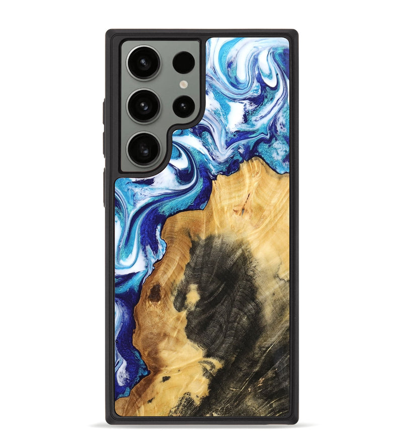 Galaxy S23 Ultra Wood Phone Case - Connie (Blue, 802341)