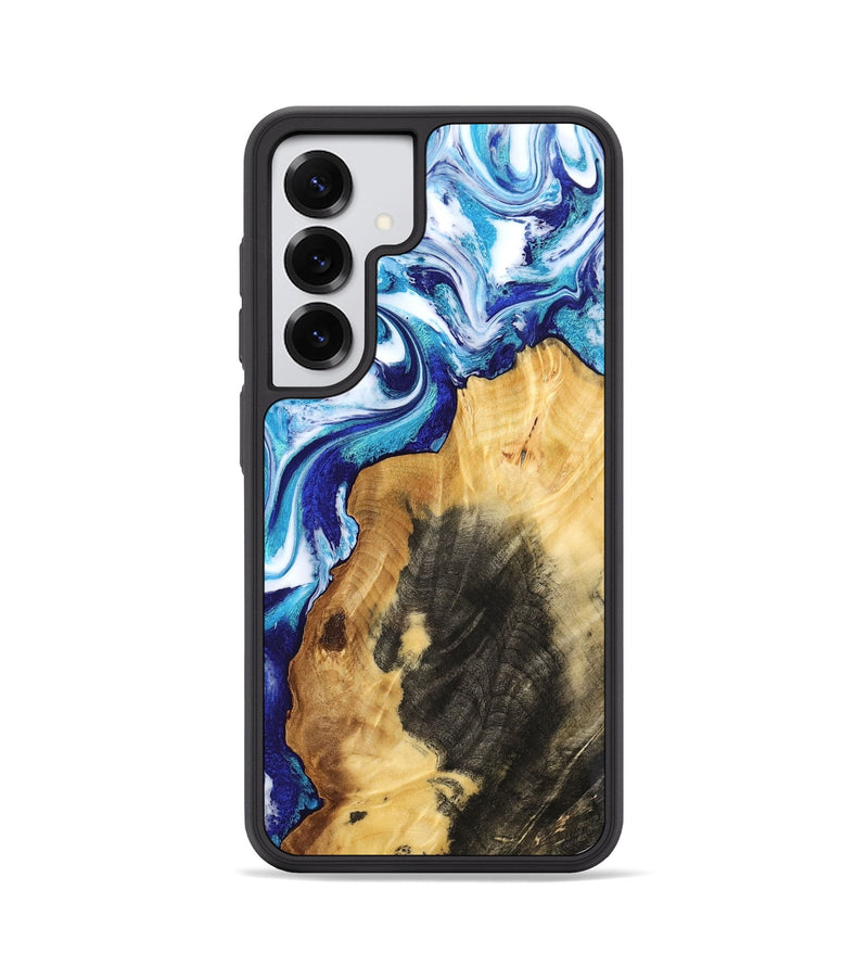 Galaxy S25 Wood Phone Case - Connie (Blue, 802341)