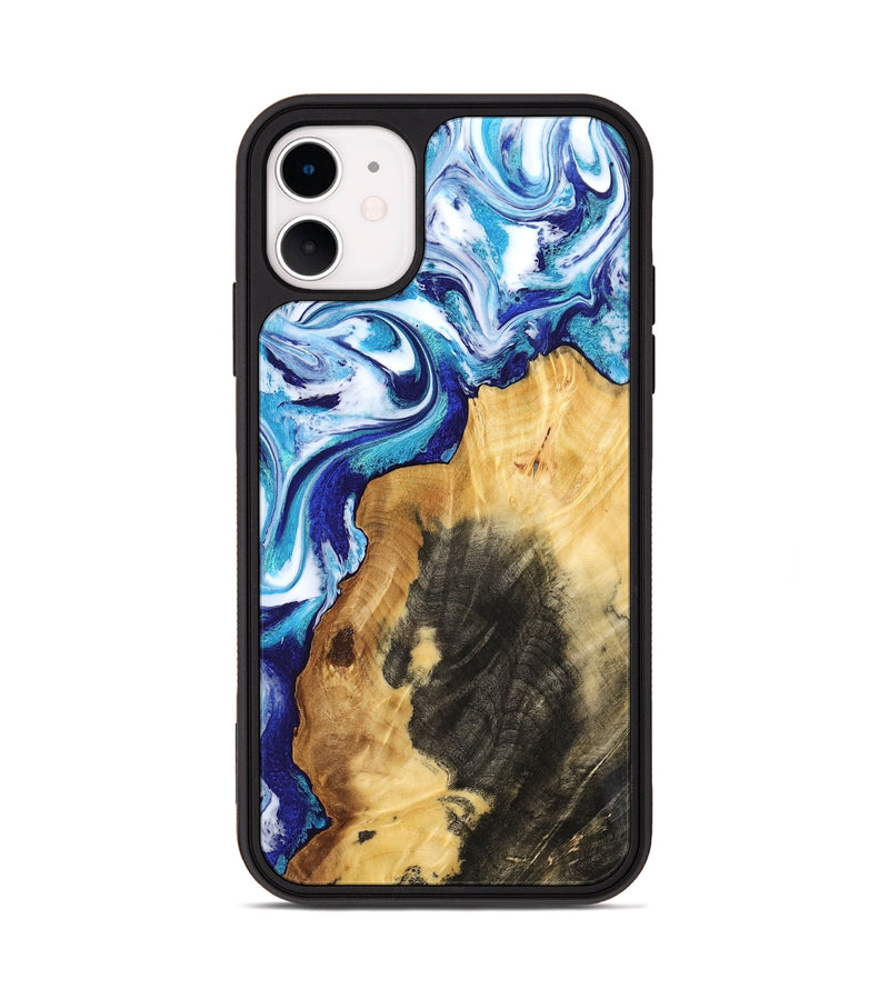 iPhone 11 Wood Phone Case - Connie (Blue, 802341)