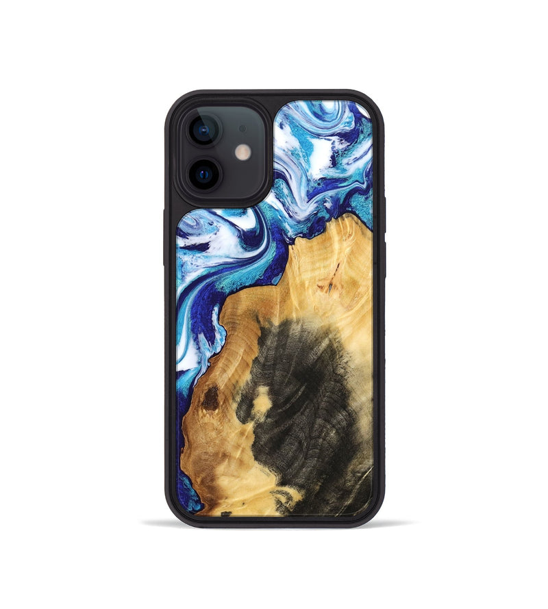 iPhone 12 mini Wood Phone Case - Connie (Blue, 802341)