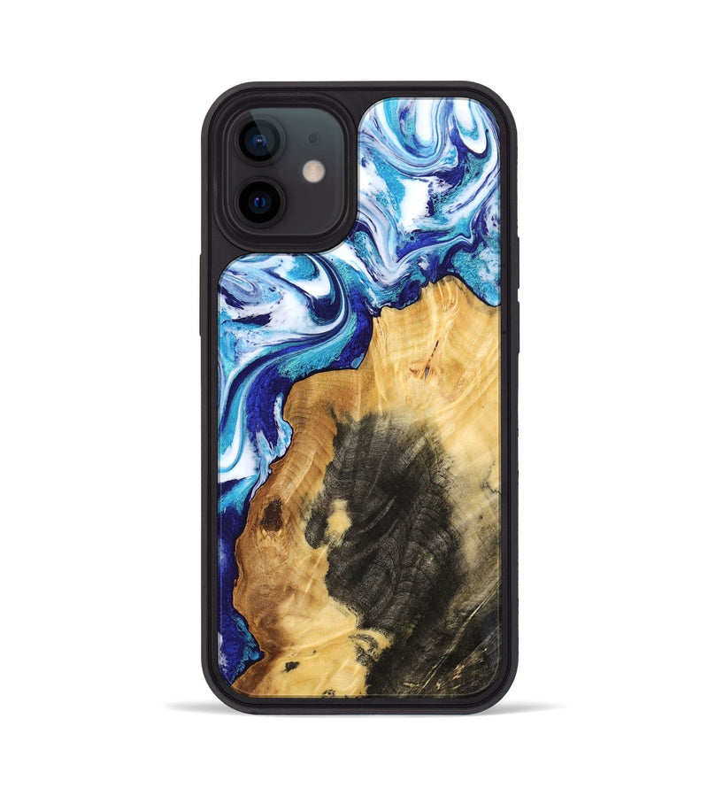 iPhone 12 Wood Phone Case - Connie (Blue, 802341)