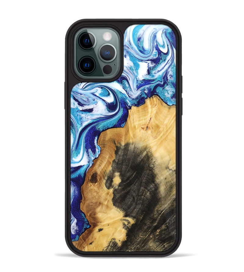 iPhone 12 Pro Max Wood Phone Case - Connie (Blue, 802341)