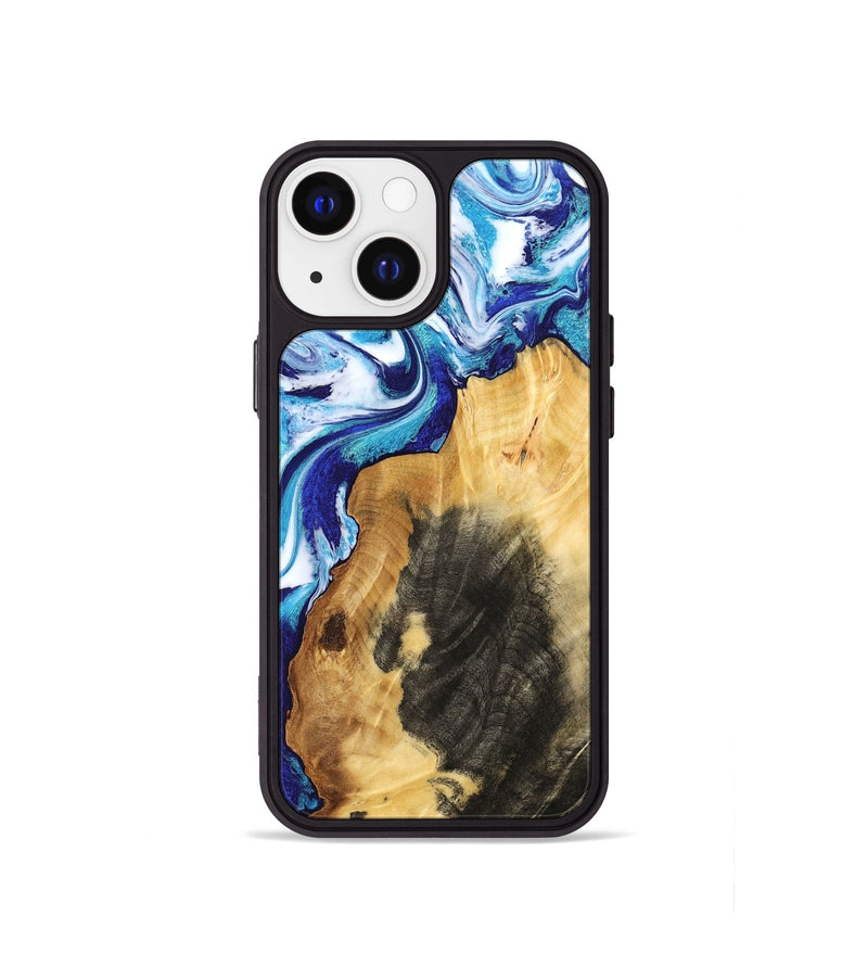 iPhone 13 mini Wood Phone Case - Connie (Blue, 802341)