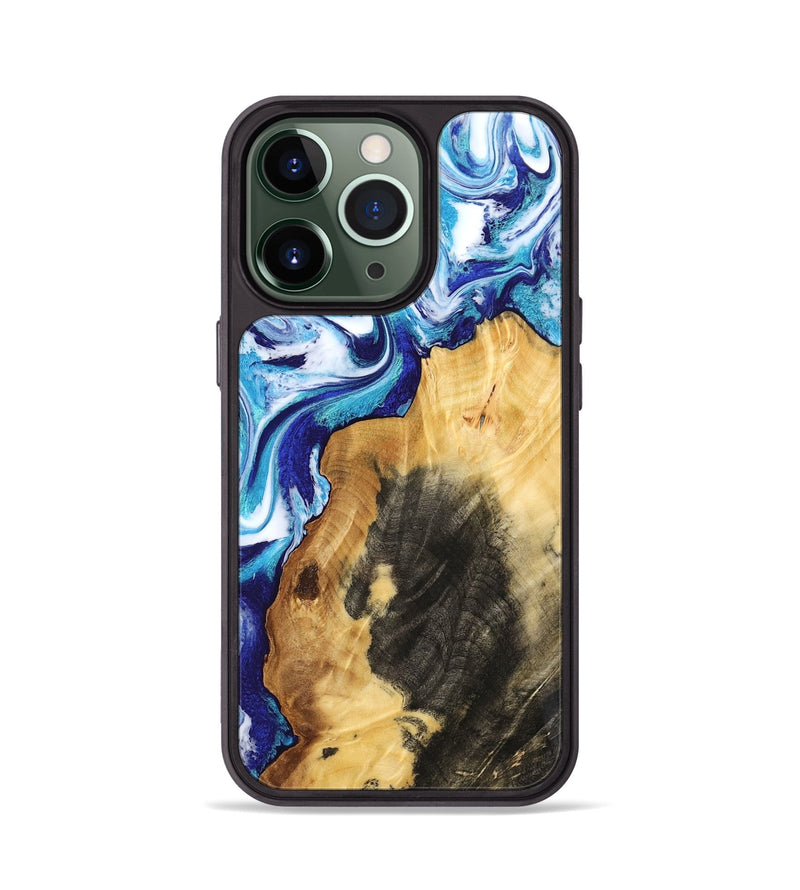 iPhone 13 Pro Wood Phone Case - Connie (Blue, 802341)