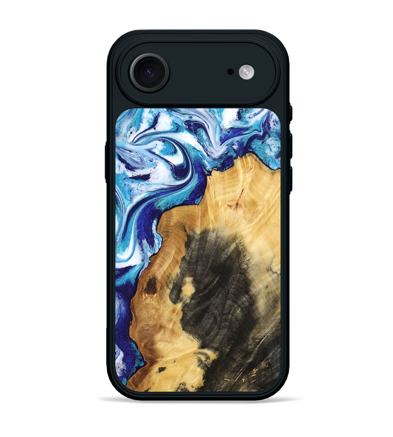 iPhone 17 Air Wood Phone Case - Connie (Blue, 802341)
