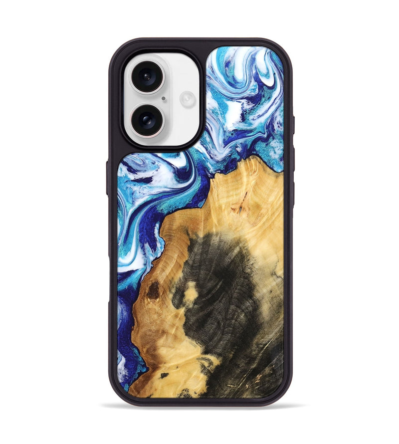 iPhone 17 Wood Phone Case - Connie (Blue, 802341)