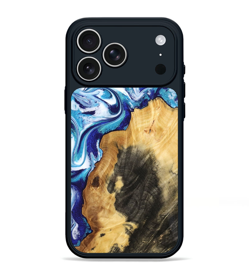 iPhone 17 Pro Max Wood Phone Case - Connie (Blue, 802341)