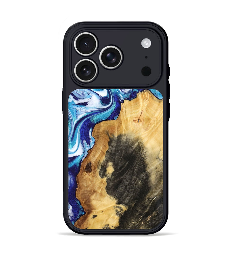 iPhone 17 Pro Wood Phone Case - Connie (Blue, 802341)