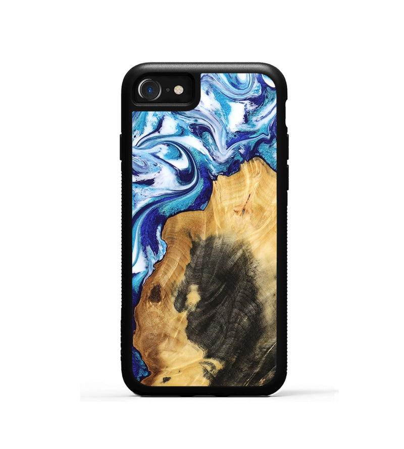 iPhone SE Wood Phone Case - Connie (Blue, 802341)