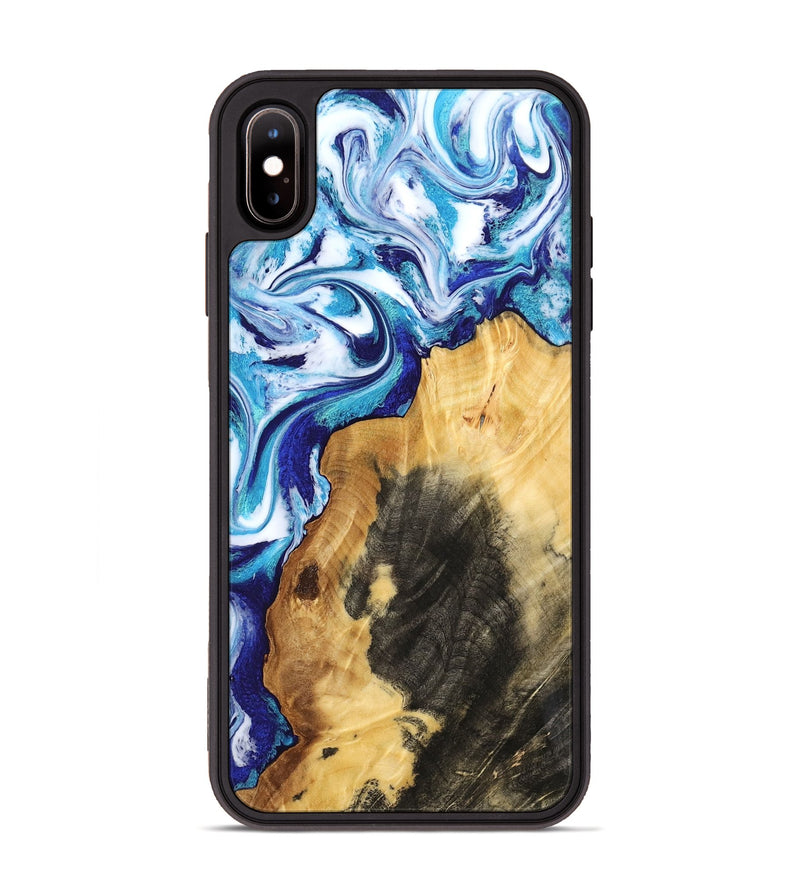 iPhone Xs Max Wood Phone Case - Connie (Blue, 802341)