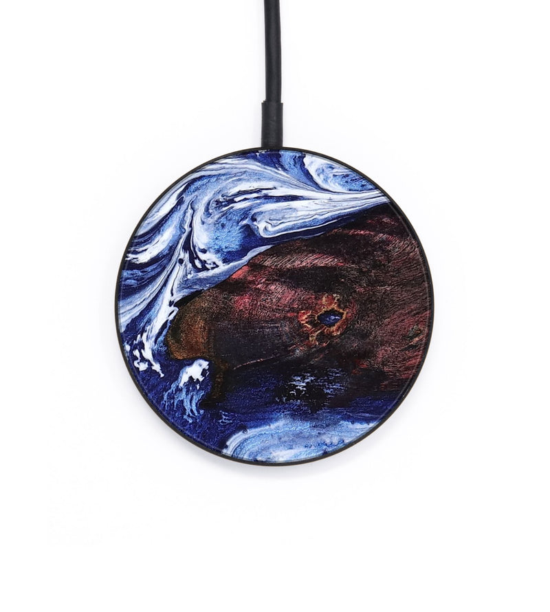 Circle Wood Wireless Charger - Sylvie (Blue, 802342)