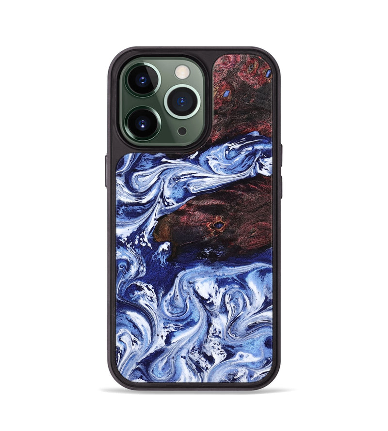 iPhone 13 Pro Wood Phone Case - Sylvie (Blue, 802342)
