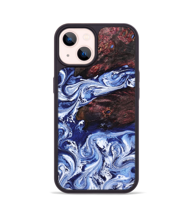 iPhone 14 Wood Phone Case - Sylvie (Blue, 802342)