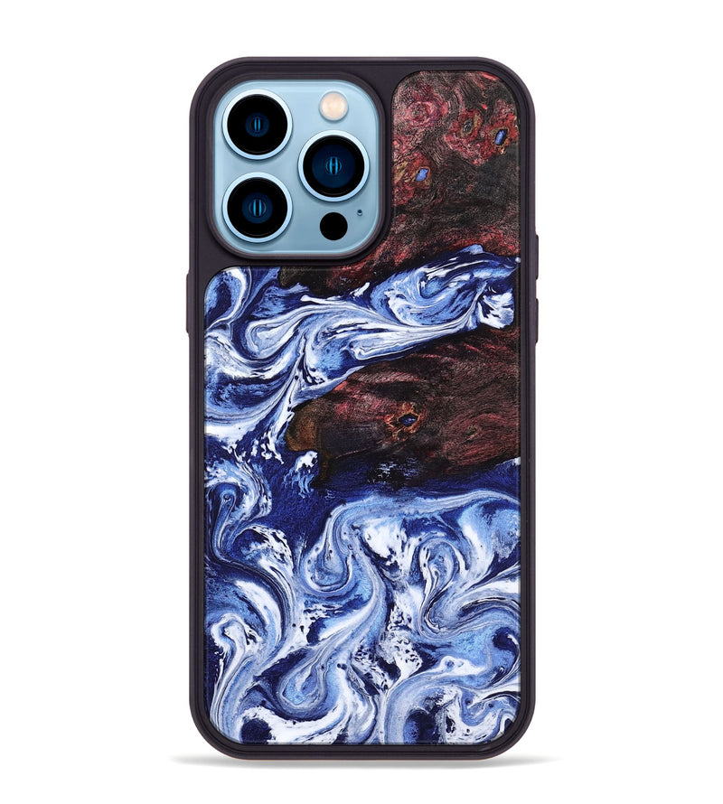 iPhone 14 Pro Max Wood Phone Case - Sylvie (Blue, 802342)