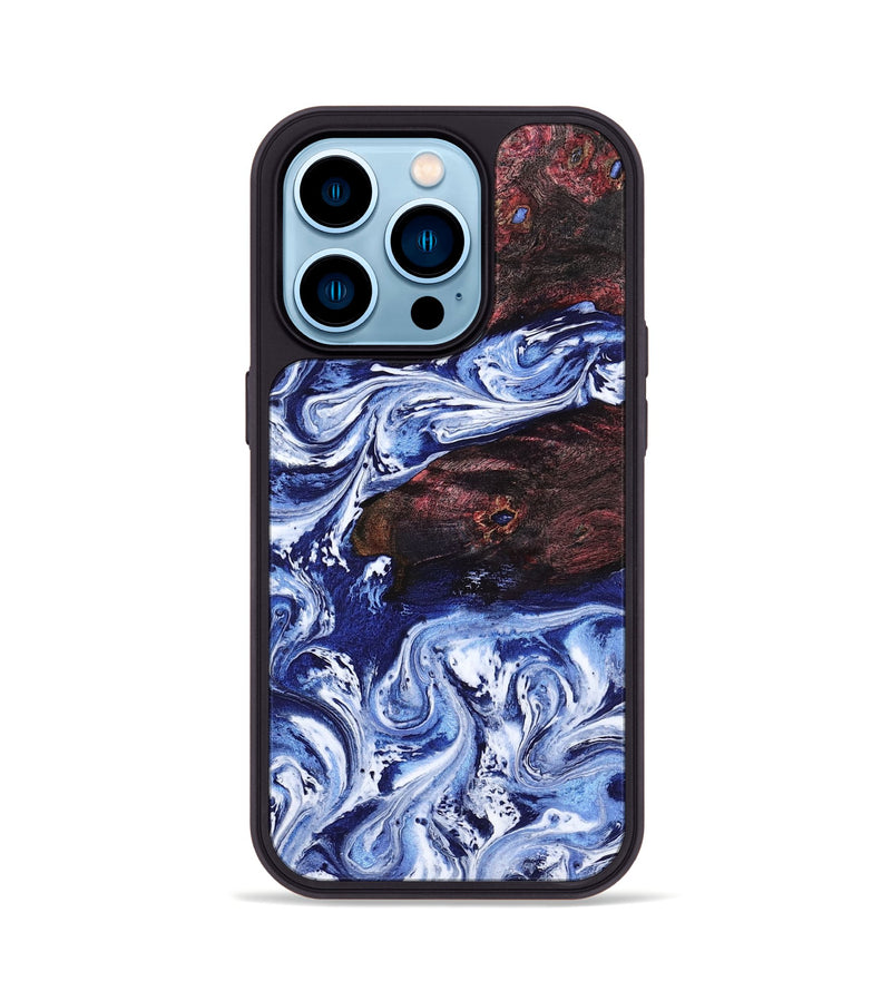 iPhone 14 Pro Wood Phone Case - Sylvie (Blue, 802342)