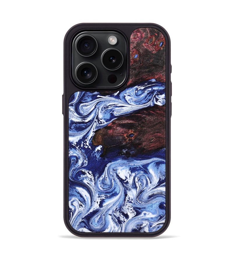 iPhone 15 Pro Wood Phone Case - Sylvie (Blue, 802342)