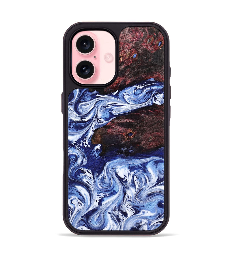 iPhone 16 Wood Phone Case - Sylvie (Blue, 802342)