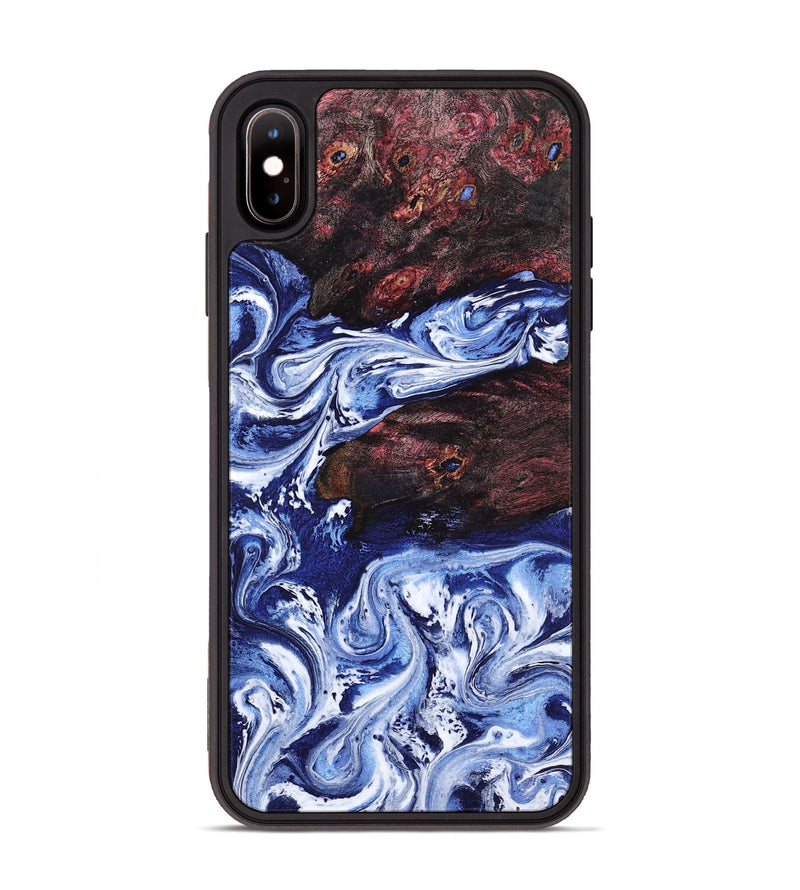 iPhone Xs Max Wood Phone Case - Sylvie (Blue, 802342)
