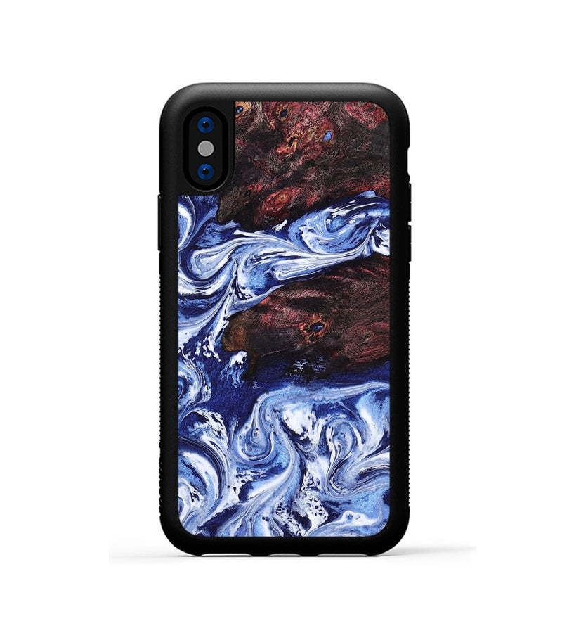 iPhone Xs Wood Phone Case - Sylvie (Blue, 802342)