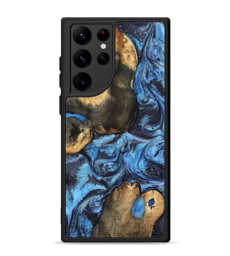 Galaxy S22 Ultra Wood Phone Case - Rodrigo (Blue, 802343)