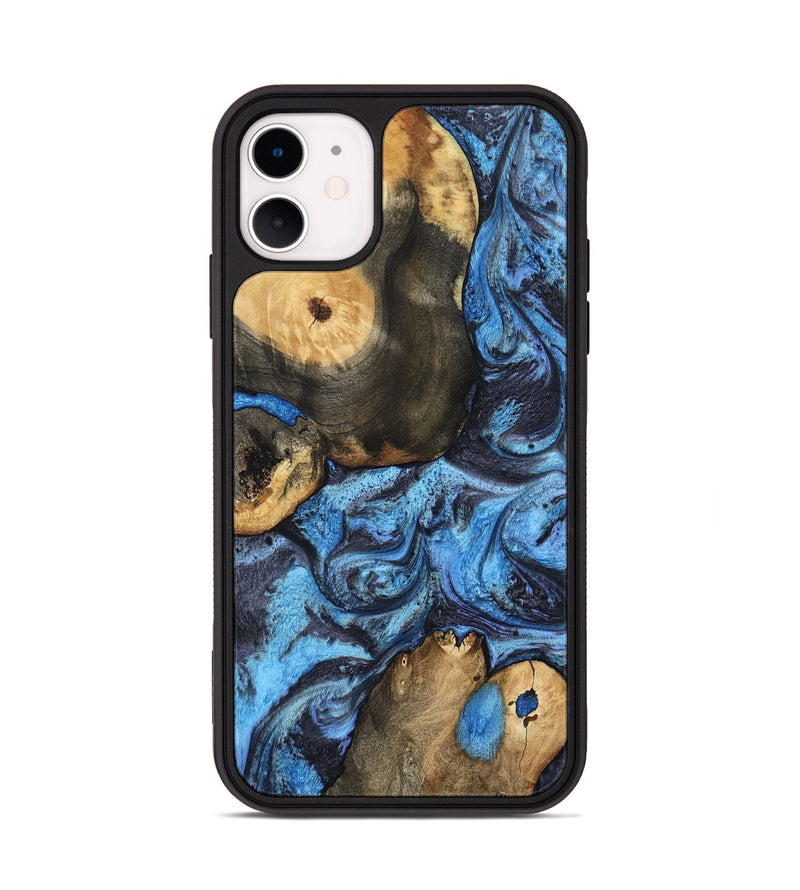 iPhone 11 Wood Phone Case - Rodrigo (Blue, 802343)