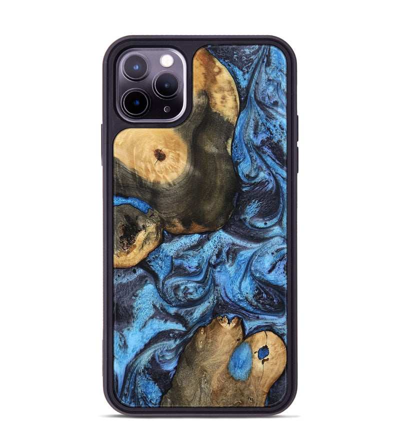 iPhone 11 Pro Max Wood Phone Case - Rodrigo (Blue, 802343)