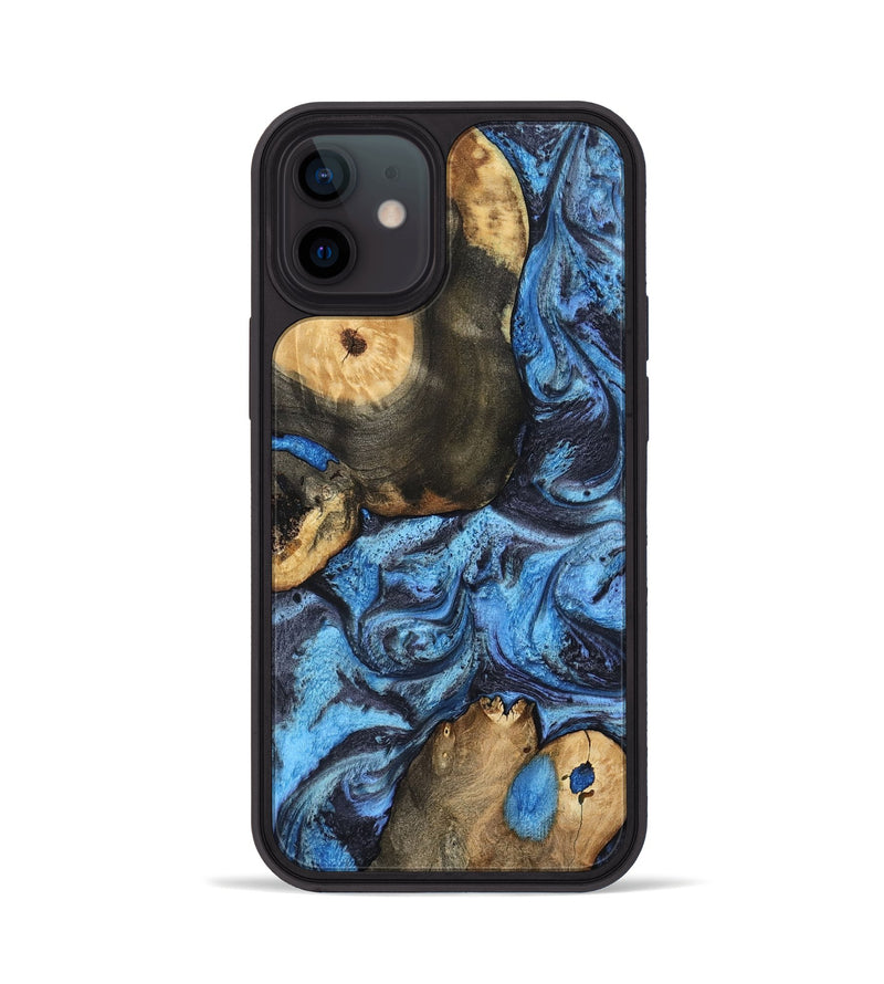 iPhone 12 Wood Phone Case - Rodrigo (Blue, 802343)