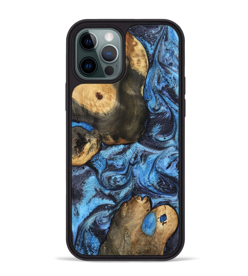 iPhone 12 Pro Max Wood Phone Case - Rodrigo (Blue, 802343)