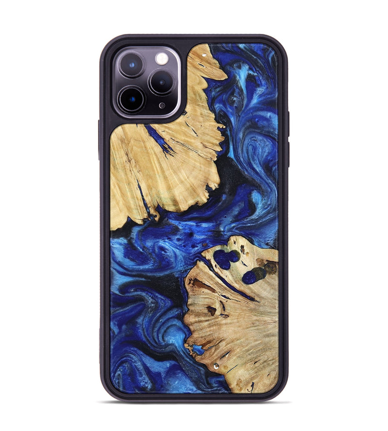 iPhone 11 Pro Max Wood Phone Case - Meadow (Blue, 802344)