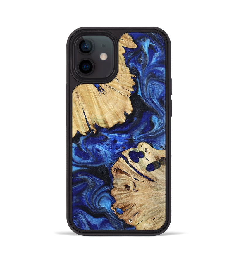 iPhone 12 Wood Phone Case - Meadow (Blue, 802344)