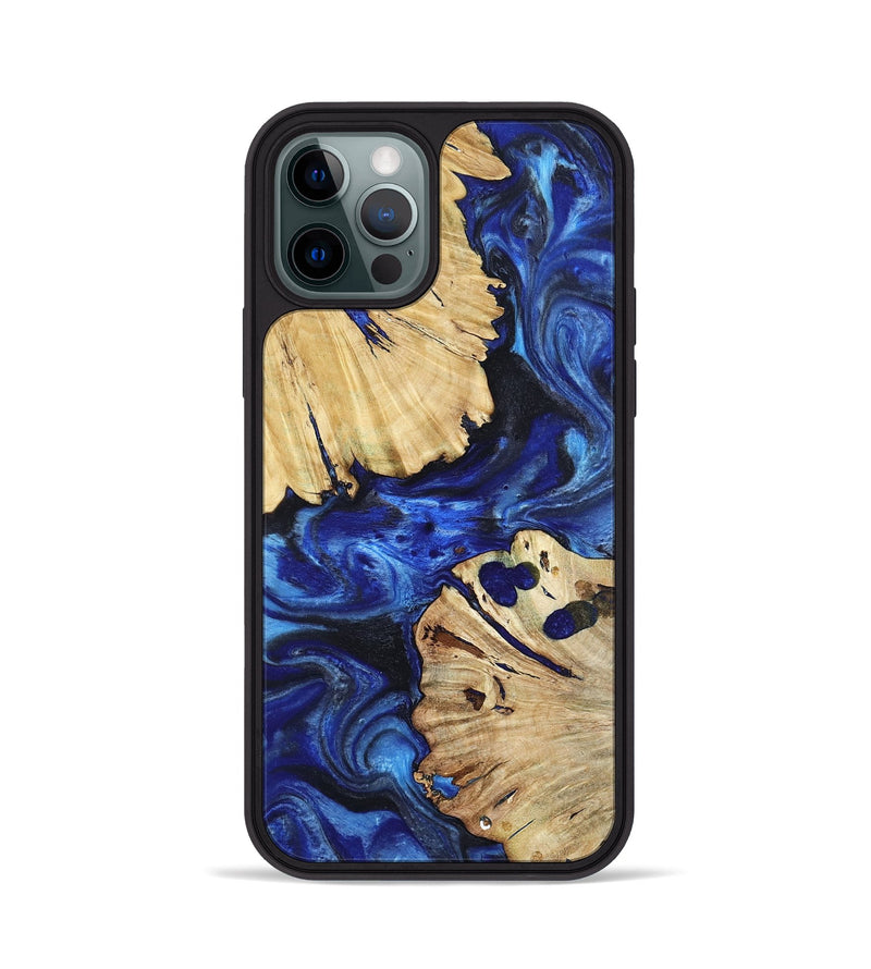 iPhone 12 Pro Wood Phone Case - Meadow (Blue, 802344)