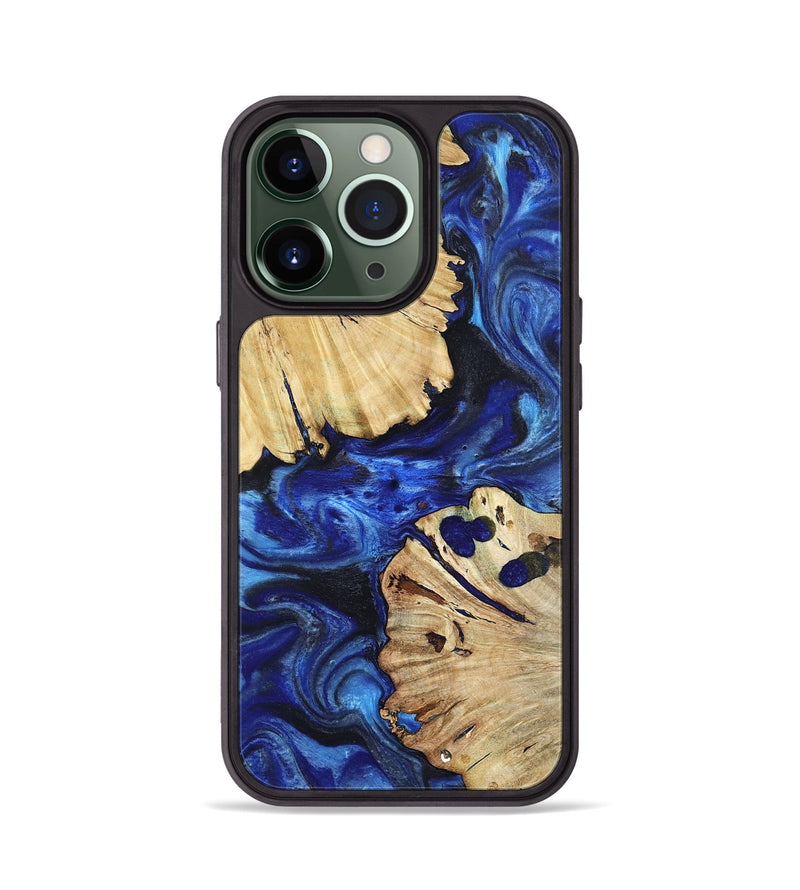 iPhone 13 Pro Wood Phone Case - Meadow (Blue, 802344)