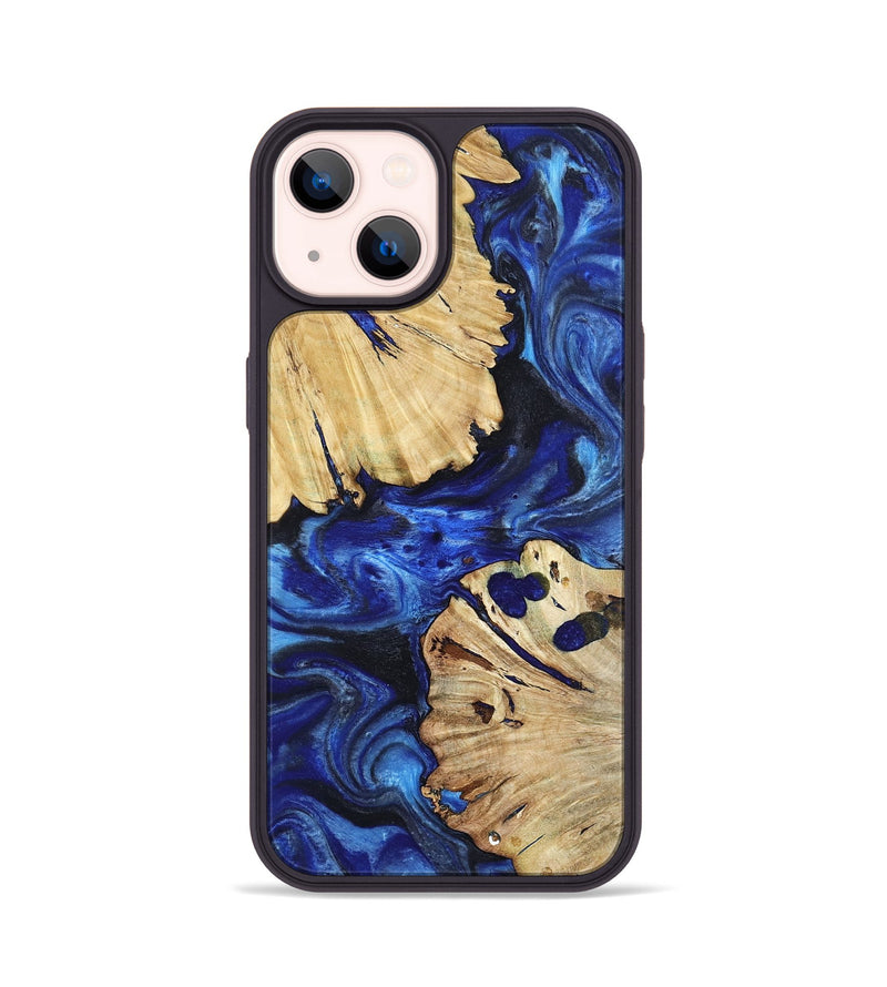 iPhone 14 Wood Phone Case - Meadow (Blue, 802344)
