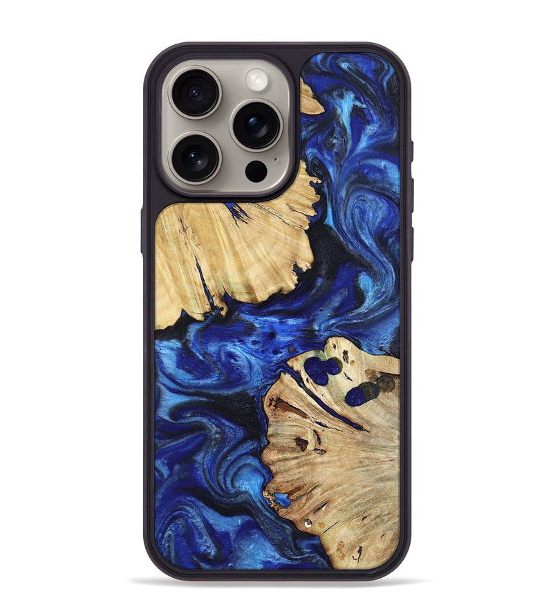 iPhone 15 Pro Max Wood Phone Case - Meadow (Blue, 802344)