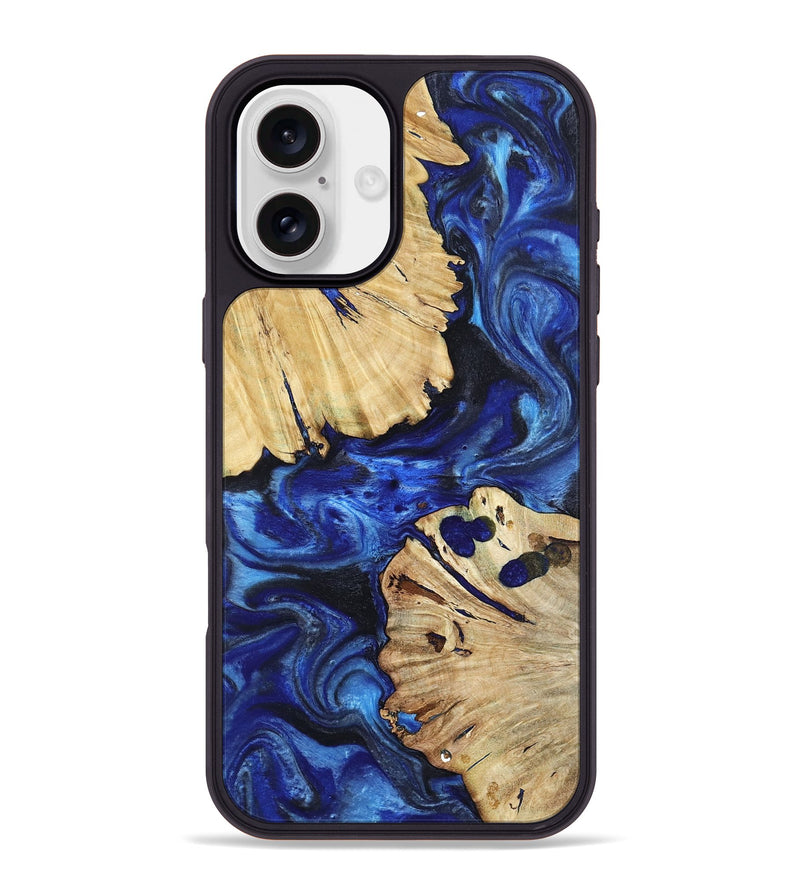 iPhone 16 Plus Wood Phone Case - Meadow (Blue, 802344)