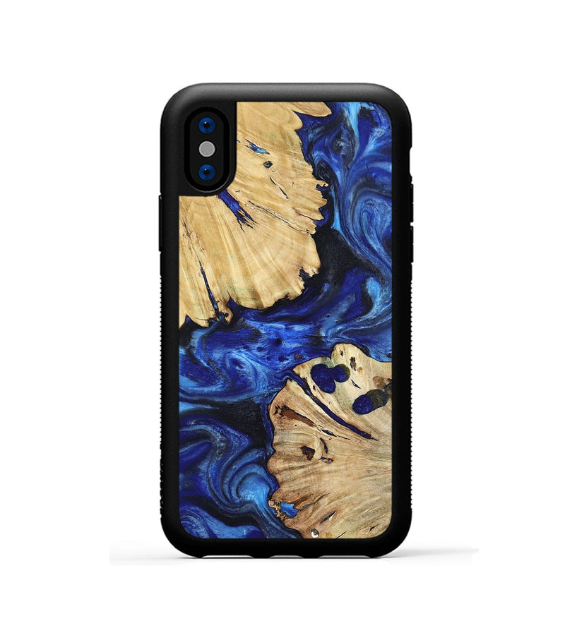 iPhone Xs Wood Phone Case - Meadow (Blue, 802344)