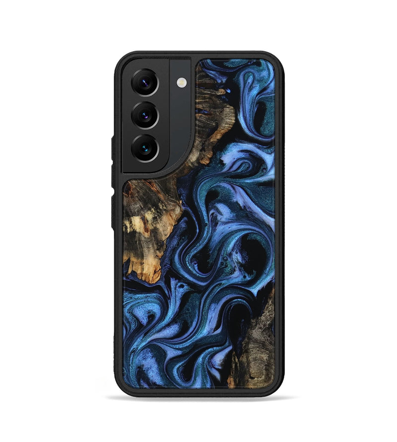 Galaxy S22 Wood Phone Case - Carlene (Blue, 802345)