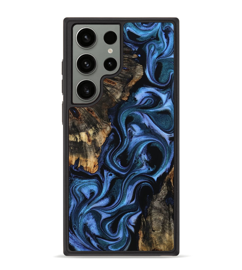 Galaxy S23 Ultra Wood Phone Case - Carlene (Blue, 802345)