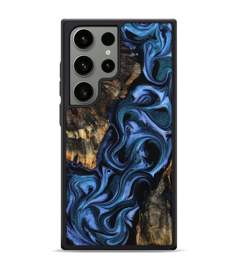 Galaxy S24 Ultra Wood Phone Case - Carlene (Blue, 802345)