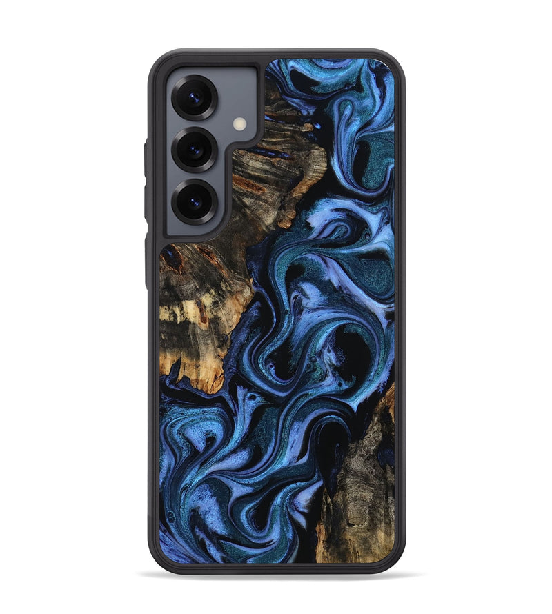 Galaxy S25 Plus Wood Phone Case - Carlene (Blue, 802345)