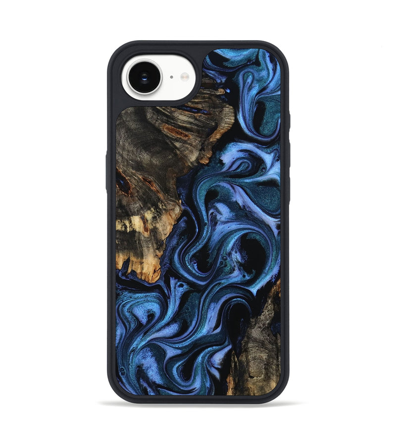 iPhone 16e Wood Phone Case - Carlene (Blue, 802345)