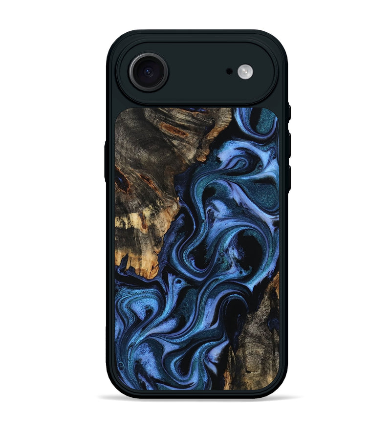 iPhone 17 Air Wood Phone Case - Carlene (Blue, 802345)