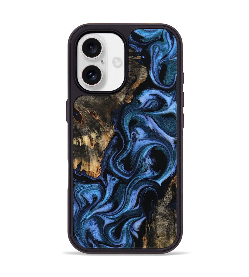iPhone 17 Wood Phone Case - Carlene (Blue, 802345)