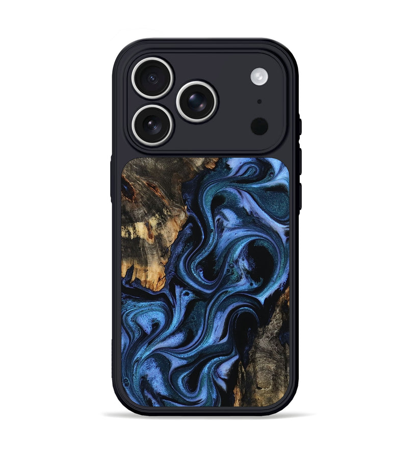 iPhone 17 Pro Wood Phone Case - Carlene (Blue, 802345)