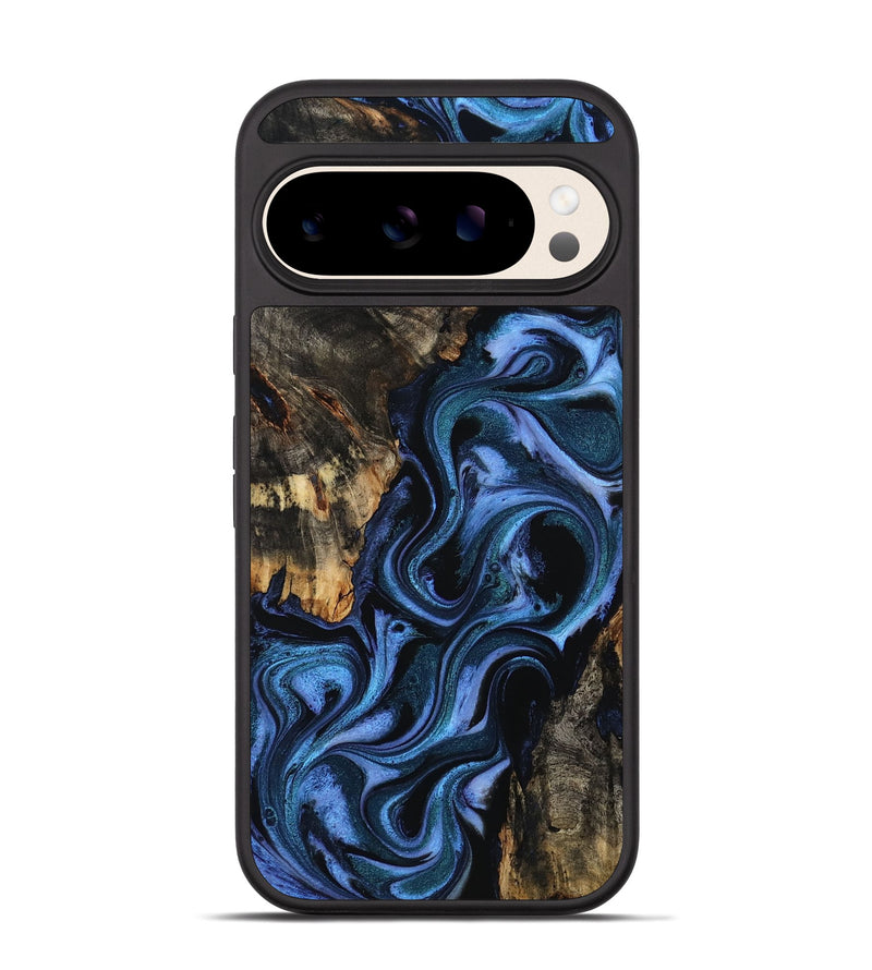 Pixel 10 Wood Phone Case - Carlene (Blue, 802345)
