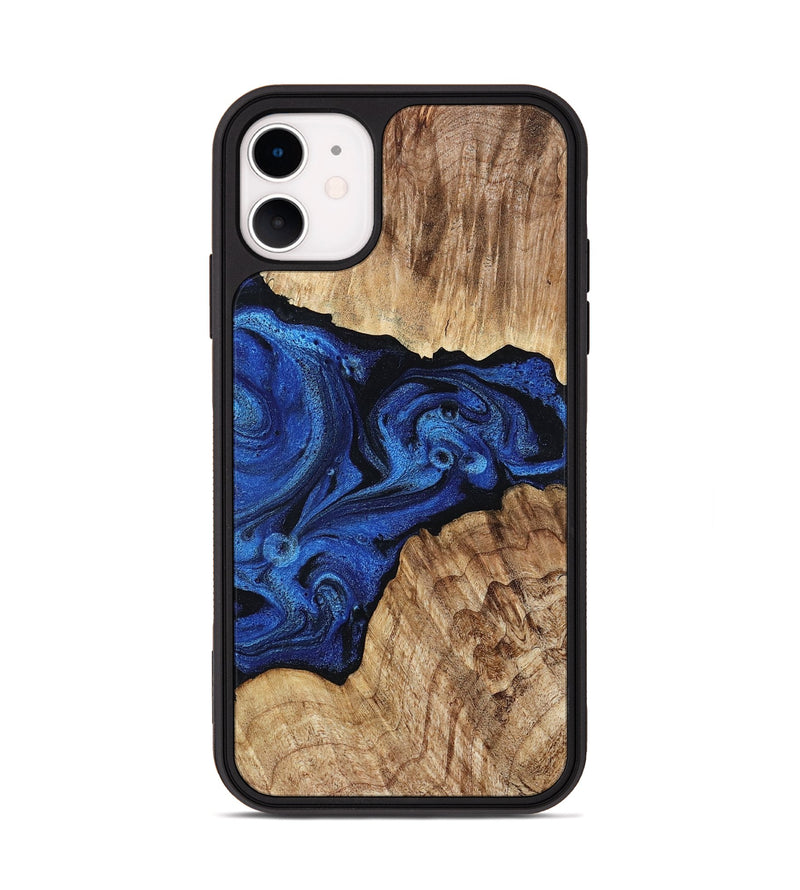iPhone 11 Wood Phone Case - Ciara (Blue, 802347)