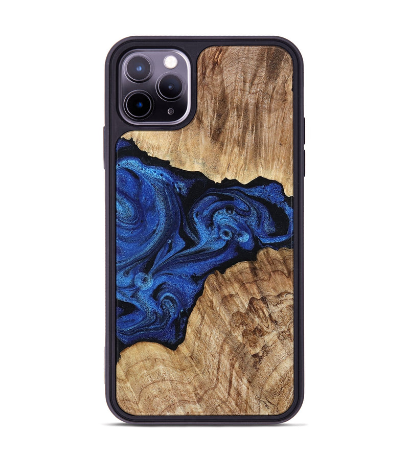 iPhone 11 Pro Max Wood Phone Case - Ciara (Blue, 802347)